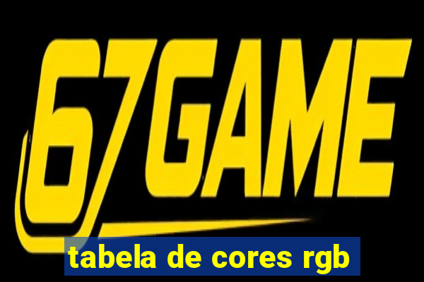 tabela de cores rgb